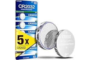 5 PLUS 5Plus Group 5 Pcs 2032 CR2032 DL2032 ECR2032 3V Lithium Coin Cell Batteries – Ideal for Keyfobs, Scales, AirTags, Wearables, and Other Devices – Great for Home, Professional, and Commercial Use