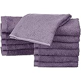 Amazon Basics Lot de 12 petites serviettes en coton, Lavande