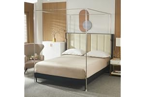 Beyeutao Stainless Steels Canopy Bed Frame Super King Bed Canopy Frame W180 x L200 x H200 cm Mosquito Net Pole 4 Poster Mosquito Frame for Play Tent Stand Outdoor or Indoor