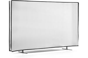 kwmobile Protezione Compatibile con 24" TV - Cover Proteggi-Schermo PC e TV - Custodia Protettiva Anti-Polvere da Interno - bianco