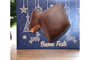 GUSTO ITALIANO MOSTACCIOLI Napoletani Al Cioccolato 1kg in BOX CONFEZIONE REGALO NATALIZIA Dolce Di Natale MUSTACCIOLI Artigianali