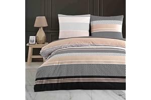 ‎BUYMAX Buymax® Bettwäsche 155x220%100 Baumwolle 2-Teilig Bettbezug - Bettwäsche-Sets 155 x 220cm mit 1 mal Kissenbezug 80x80cm, ÖKO-TEX Renforcé-Bettdeckenbezug Set mit Reißverschluss