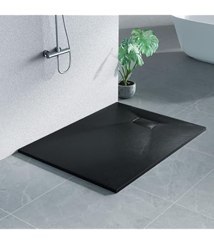 Aquabad Duschwanne 'Palast' Mit LeakProtect – 80x80 Cm, Grey Stone, Inkl. Ablaufgarnitur