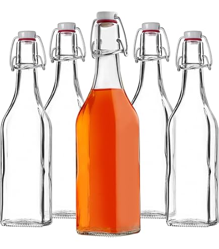 Hocz Lot 10 Bouteilles À Bouchon Mécanique Verre Remplir Soi-même 500