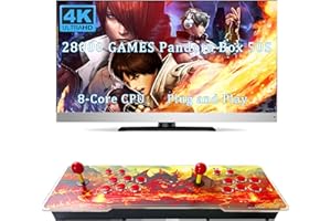 RegiisJoy 20000 Games in 1 Pandora 40S Arcade Game Console Retro Game Machine for PC & Projector & TV, 2-4 Players, 1280X720, 3D Games, Search/Hide/Save/Load/Pause Games, Favorite List