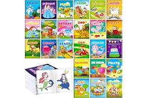 Aannanl 24 Pièces Livre Coloriage Enfant 2 3 4 5 Ans, Mini Lot Livre Coloriage Enfants Cadeau Anniversaire,Pochette Surprise Lot Kermesse Mermaid,Dinosaur