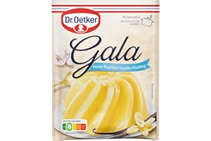 Dr. Oetker Gala Bourbon-Vanille: Puddingpulver zur Zubereitung eines leckeren Desserts mit Bourbon Vanille, 11 Stück
