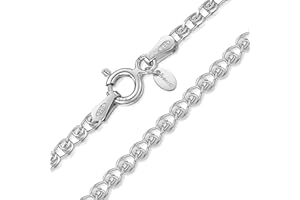 Amberta Catenina Collana da Bambini in Argento Sterling 925 Lunghezza 36 cm