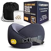 NEBULUME Premium Travel Pillow &ndash; Ice Silk Neck Travel Pillow and 360&ordm; Support &ndash; Airplane Neck Cushion with Adjustable Buckle