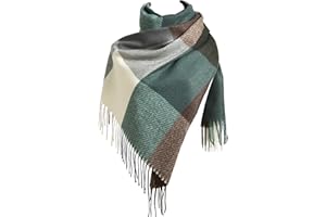 EONPOW Schal Damen Winter Tartan Wraps Long Spinning Tassel Shawl Stola Warm Scarf