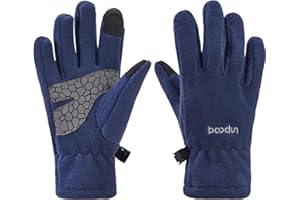 Arcweg Guanti Invernali Termici Leggeri Bambini Touch Screen in Vello Guanti Antiscivolo Sportivi Polsini Elastici Ragazze Ragazzi