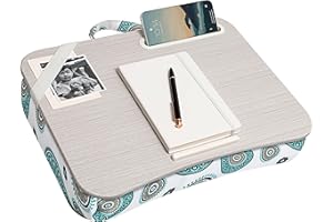LAPGEAR Designer Lap Desk with Phone Holder and Device Ledge - Medallion - Fits up to 15.6 Inch Laptops - Style No. 45425
