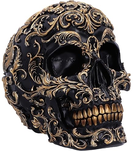 Statuetta Teschio Corvo Edgar Poe - Resina Dipinta A Mano 25cm - Foto 6