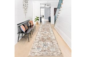 ‎ENYHOM Enyhom Teppich Läufer 60 x 240cm Extra Lange Läufer Flur rutschfest Küchenläufer Maschine Waschbar Küche Bodenmatte für Eingang Schlafzimmer Treppe Badezimmer, Cremefarben