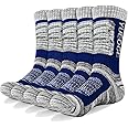 YUEDGE Men's 5 Pairs Athletic Socks Breathable Cushion Comfortable Casual Crew Socks Performance Multi Wicking Workout Sports Socks for Outdoor Walking Trekking Climbing Camping Hiking