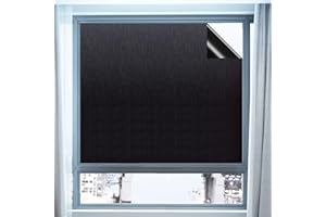 JOLIHOME Pellicola Oscurante per Vetri Finestre Nero 44x300cm Elettrostatica Pellicola Finestre Autoadesiva Vetri Anti-UV Privacy Pellicola Vetro per Bagno Camera da Letto Sala di Riunione