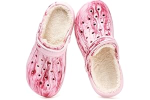 Gaatpot Zuecos Forrados Mujer Mules para Hombres Pantuflas Invierno Zapatillas De Estar para Casa Exterior y Interior Calientes y Cómodos 37-48EU