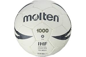 Molten Approved Club/School Balón de Balonmano Aprobado por la IHF, Color Blanco y Negro, Unisex Adulto