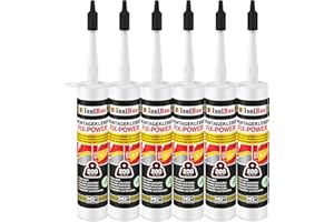 Isolbau Montagekleber Fix-Power - 6 x 480 g Styroporleber, Kraftkleber, Alleskleber, Baukleber für Innen- & Außenbereich - 200 kg / 10 cm - Weiß