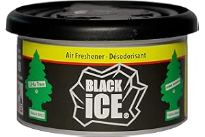 WUNDER-BAUM Little Trees Air Freshener Fiber Can LTFC724 Black Ice Fragrance For Car Home Boat Caravan - Single Pack