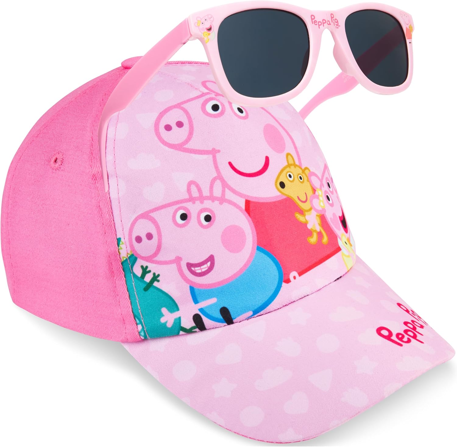 Paw Patrol | Peppa Pig Gorra Niña Ajustable con Gafas de Sol Protección UV400, Conjunto Niña Verano, Viajes Accesorios
