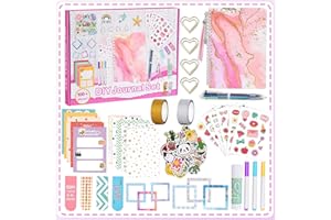 ROEOWENE 153PCS Scrapbooking Kit Stickers Journal DIY Scrapbooking Adesivi Vintage Notebook Aesthetic Accessori Junk Journaling Diario Regalo per Donne Adolescenti Compleanno Natale-Rosa