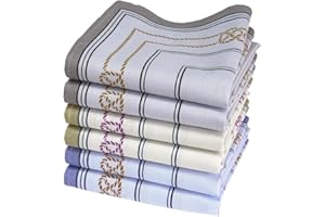 merrysquare - Bedruckte Taschentücher für Männer - Großformat 40cm x 40cm - 6 Stück - 100% Baumwolle (Chachapoya)