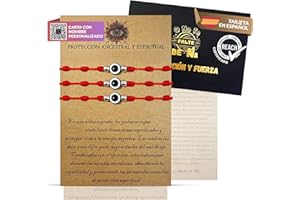 Q NO TE FALTE DE NA Pulseras Rojas Protección Mal de Ojo Amuleto Suerte Hilo Rojo Ajustable Regalo Mujer Hombre Niño Energía Positiva Protección Espiritual Hechas Mano Pack Multipack Ajustable Cómodo