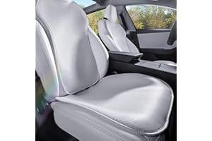 TOPABYTE Front Car Seat Covers for Tesla Model Y Model S Model X Model 3 2017-2025 Breathable Interior Seat Cushion Protector All Season Protection (Without LOGO)