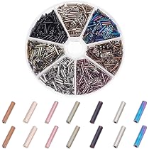 PandaHall 6670 - Kit Perline Di Vetro A Tromba E Rocaille 3mm Con Ago - Mix Di Colori Per Gioielli Fai Da Te - 3