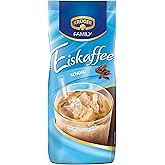 KRÜGER Family Eiskaffee Schoko, aromatisiertes Getränkepulver mit löslichem Bohnenkaffee, koffeinhaltig, 500 g Beutel