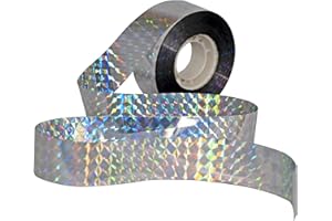 tiroba Effektive Vogelabwehr Vogelband | extra lang 100m | inkl. ebook Vögel vertreiben (link Siehe Rechnung) | Reflektorband, Reflexionsband, Abschreckung Vogel