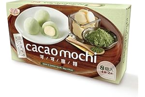 STARRY MART Royal Family Cacao Mochi Japanese Style Daifuku Rice Cake Sweet Snacks Desserts 80grams - Matcha (8 Pieces) Halal