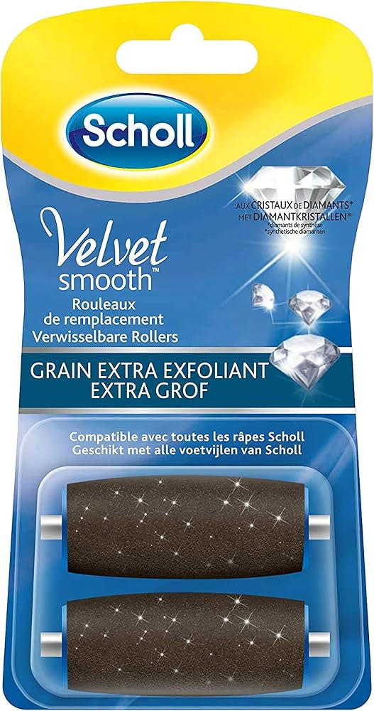 Scholl Scholl Velvet Smooth Express Pedi Crystal Diamonds ekstra soyma taneciği 2 yedek rulo