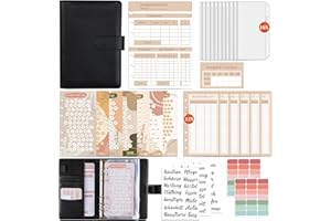 FUHOMI A6 Binder Budget Planner Deutsch - Sparchallenge Budgetplaner, Finanzplaner Haushaltsbuch, Geld Organizer, Sparbuch für Geld mit Umschlagmethode