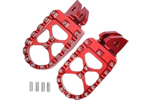 Kicofyee Motorcycle Foot Pegs - Dirt Bike Foot Rest For Sur Ron Light Bee S/X, Segway X260 X160, Talaria Sting MX3 MX4 - Red