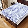 Springtek Gel Memory Foam 7 Zoned Gel Memory Foam Mattress Topper for Queen Size Bed | 2 Inches Mattress Padding | 72x60 Inch, White