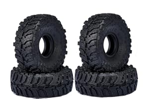 DJCRAWLER Super Large Soft Sticky 1.0 Crawler Tires 68 * 26mm for 1/18 1/24 RC Crawler Car Axial SCX24 FMS FCX24 AX24 Upgrade Wheel