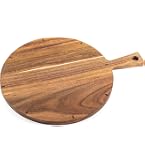 Olympia Planche à Pizza Ronde En Bois D'Acacia 330mm - Planche à Fromage, Charcuterie Et Service Naturelle Robuste Pour Cuisine Professionnelle Et Maison