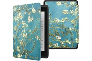 MoKo Étui pour Kindle Paperwhite 6 Pouces (10ème Génération - Modèle 2018), étui Pliable en Cuir Super Fin et léger avec Auto Réveil/Veille pour Amazon Kindle Paperwhite 2018 - l''Abricot épanoui