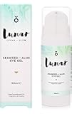 Lunar Glow Eye Gel with Cooling Seaweed & Aloe Vera for Dry Under Eyes. Under Eye Cream alternative that treats Dark…