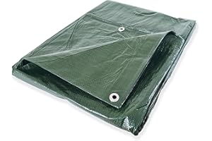 BOP GARDEN Telo Occhiellato impermeabile da Esterno 5x6 mt In Polietilene 100 gr/m² Idoneo Per Uso Alimentare | Tendone Ombreggiante Oscurante Stabilizzato UV Con Occhielli Antiruggine e Corda Perimetrale