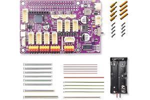 Adeept Robot HAT for Raspberry Pi, Expansion Board for Raspberry Pi 5/4B/3B/3B+, Smart Robot Car Driver with PDF Tutorial