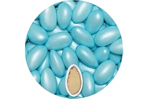 EinsSein 0,5kg Peladillas de almendras bautizo Conchiglia azul celeste perla peladilla almendra boda bautizos grageas comunion comunión niño baratas confeti Fiesta cumpleaños chocolate Evento