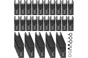 Enventor 67Pcs Lame Scie Oscillante, Kit de Lame Outil Multifonction pour Bois, Plastique, Oscillants Lame de Scie Universelle pour Fein Multimaster, Dremel, Bosch, Makita, Dewalt et plus encore