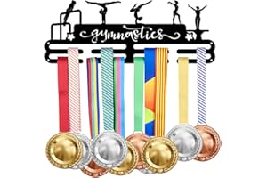 SUPERDANT Espositore per Medaglie da Ginnastica Competitiva Espositore per Medaglie da Pavimento Espositore per Medaglie Appeso Espositore per Medaglie Espositore per Trofei 3 File 12 Ganci