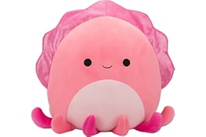 Jazwares Squishmallows SQCR07715 – Auggie Le Pieuvre Rose 40 cm, Peluche Officielle, Doudou Super Doux