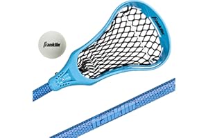 Franklin Sports 32" Youth Mini Lacrosse Stick & Ball Set - Blue Practice Stick - Beginner Backyard Lacrosse - Learn The Fundamentals of Lacrosse