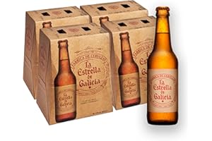 ESTRELLA GALICIA La Estrella de Galicia - Cerveza Lager Premium, Pack de 24 Botellines de 33 cl, Sabor Dulce y Amargo, Muy Equilibrada, 4,7% Volumen de Alcohol
