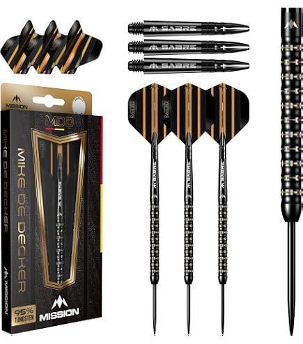 Mission Darts | Mike De Decker Darts | Steel Tip | 95% Tungsten